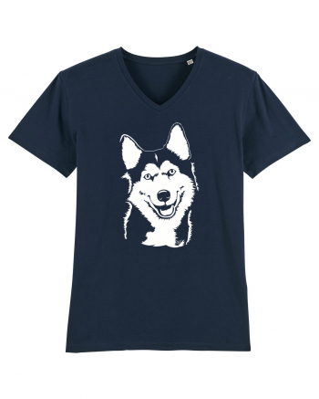 Happy husky French Navy