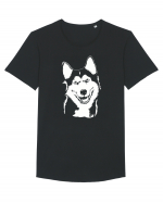 Happy husky Tricou mânecă scurtă guler larg Bărbat Skater