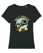 NU E PANICA, MAN! yellow Tricou mânecă scurtă guler larg fitted Damă Expresser