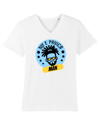 NU E PANICA, MAN! - Rasta Reggae Man White