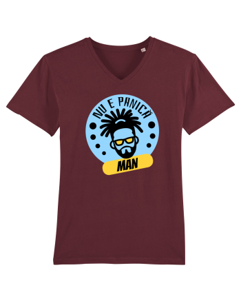 NU E PANICA, MAN! - Rasta Reggae Man Burgundy