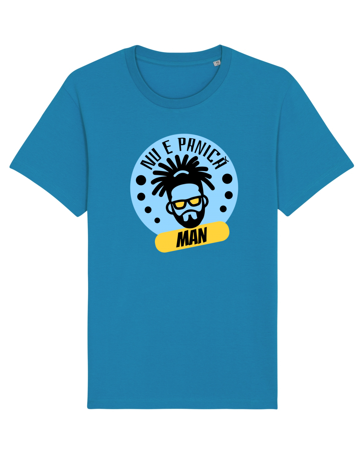 Tricou mânecă scurtă Unisex Rocker Azur