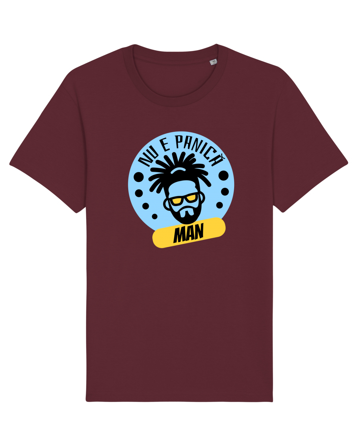 Tricou mânecă scurtă Unisex Rocker Burgundy