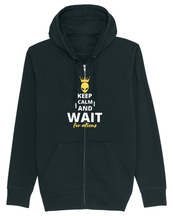 KEEP CALM AND WAIT FOR ALIENS Black