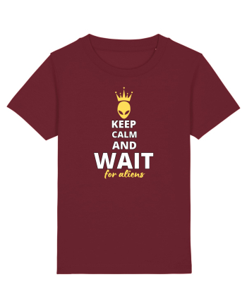 KEEP CALM AND WAIT FOR ALIENS Burgundy