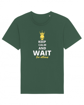 KEEP CALM AND WAIT FOR ALIENS Bottle Green