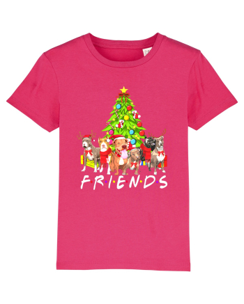 Christmas Pitbull Friends Raspberry
