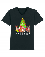 Christmas Pitbull Friends Tricou mânecă scurtă guler V Bărbat Presenter