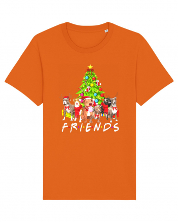 Christmas Pitbull Friends Bright Orange