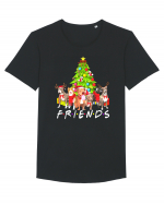 Christmas Pitbull Friends Tricou mânecă scurtă guler larg Bărbat Skater