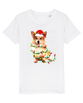 Corgi Christmas Light White