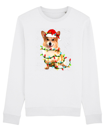 Corgi Christmas Light White