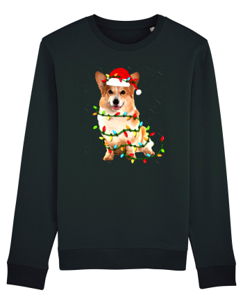 Corgi Christmas Light Black