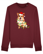 Corgi Christmas Light Bluză mânecă lungă Unisex Rise