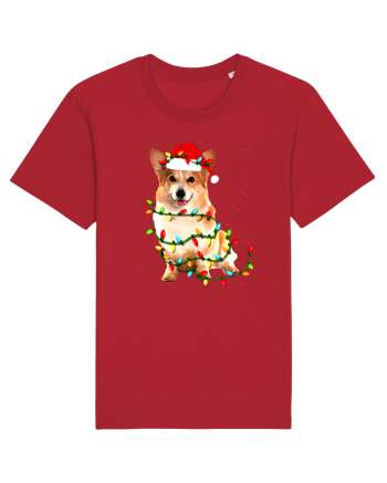 Corgi Christmas Light Red