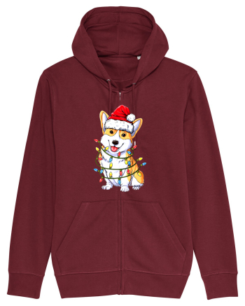 Corgi Xmas Light Burgundy