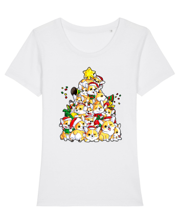 Corgi Xmas Tree White