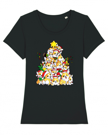 Corgi Xmas Tree Black