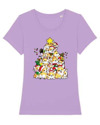 Corgi Xmas Tree Lavender Dawn