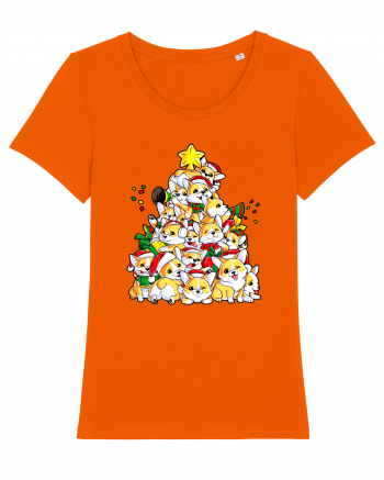 Corgi Xmas Tree Bright Orange