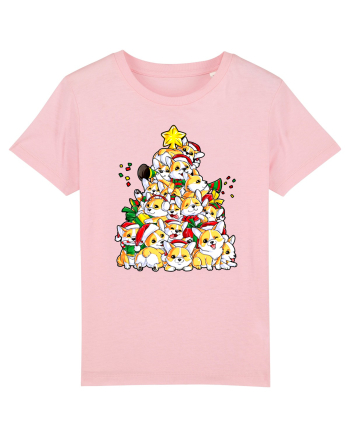 Corgi Xmas Tree Cotton Pink