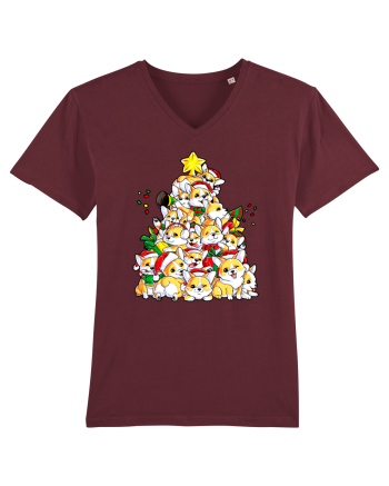 Corgi Xmas Tree Burgundy