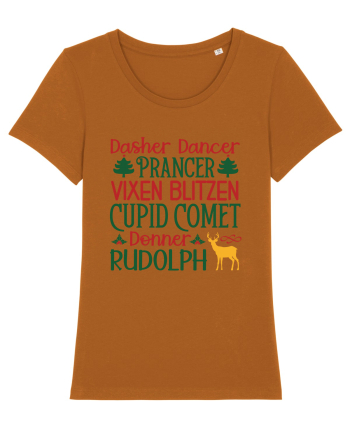 Dasher Dancer Prancer Vixen Blitzen Cupid Comet Donner Rudolph Roasted Orange