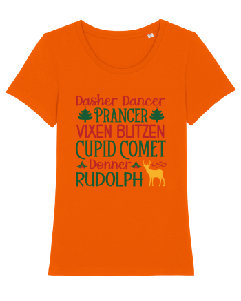 Dasher Dancer Prancer Vixen Blitzen Cupid Comet Donner Rudolph Bright Orange
