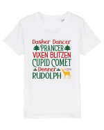 Dasher Dancer Prancer Vixen Blitzen Cupid Comet Donner Rudolph Tricou mânecă scurtă  Copii Mini Creator