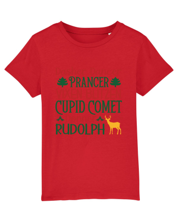 Dasher Dancer Prancer Vixen Blitzen Cupid Comet Donner Rudolph Red