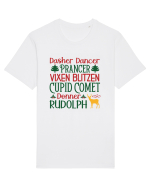 Dasher Dancer Prancer Vixen Blitzen Cupid Comet Donner Rudolph Tricou mânecă scurtă Unisex Rocker