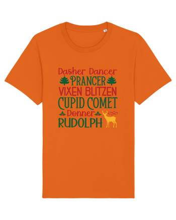 Dasher Dancer Prancer Vixen Blitzen Cupid Comet Donner Rudolph Bright Orange