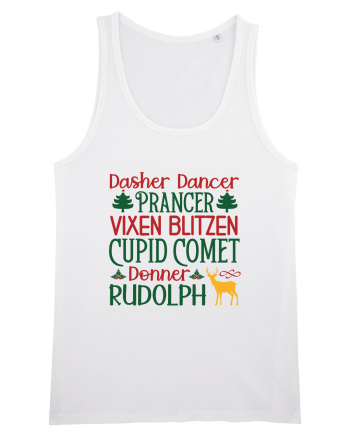 Dasher Dancer Prancer Vixen Blitzen Cupid Comet Donner Rudolph White