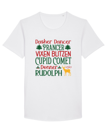 Dasher Dancer Prancer Vixen Blitzen Cupid Comet Donner Rudolph White