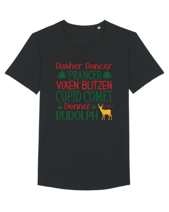 Dasher Dancer Prancer Vixen Blitzen Cupid Comet Donner Rudolph Black
