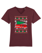 Fire Fighter Santa Tricou mânecă scurtă guler V Bărbat Presenter
