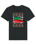 Fire Fighter Santa Tricou mânecă scurtă Unisex Rocker