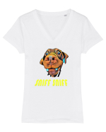 Sniff sniff Tricou mânecă scurtă guler V Damă Evoker