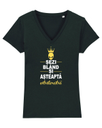 SEZI BLAND SI ASTEAPTA EXTRATERESTRII Tricou mânecă scurtă guler V Damă Evoker