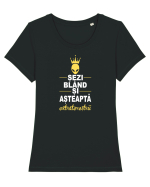 SEZI BLAND SI ASTEAPTA EXTRATERESTRII Tricou mânecă scurtă guler larg fitted Damă Expresser