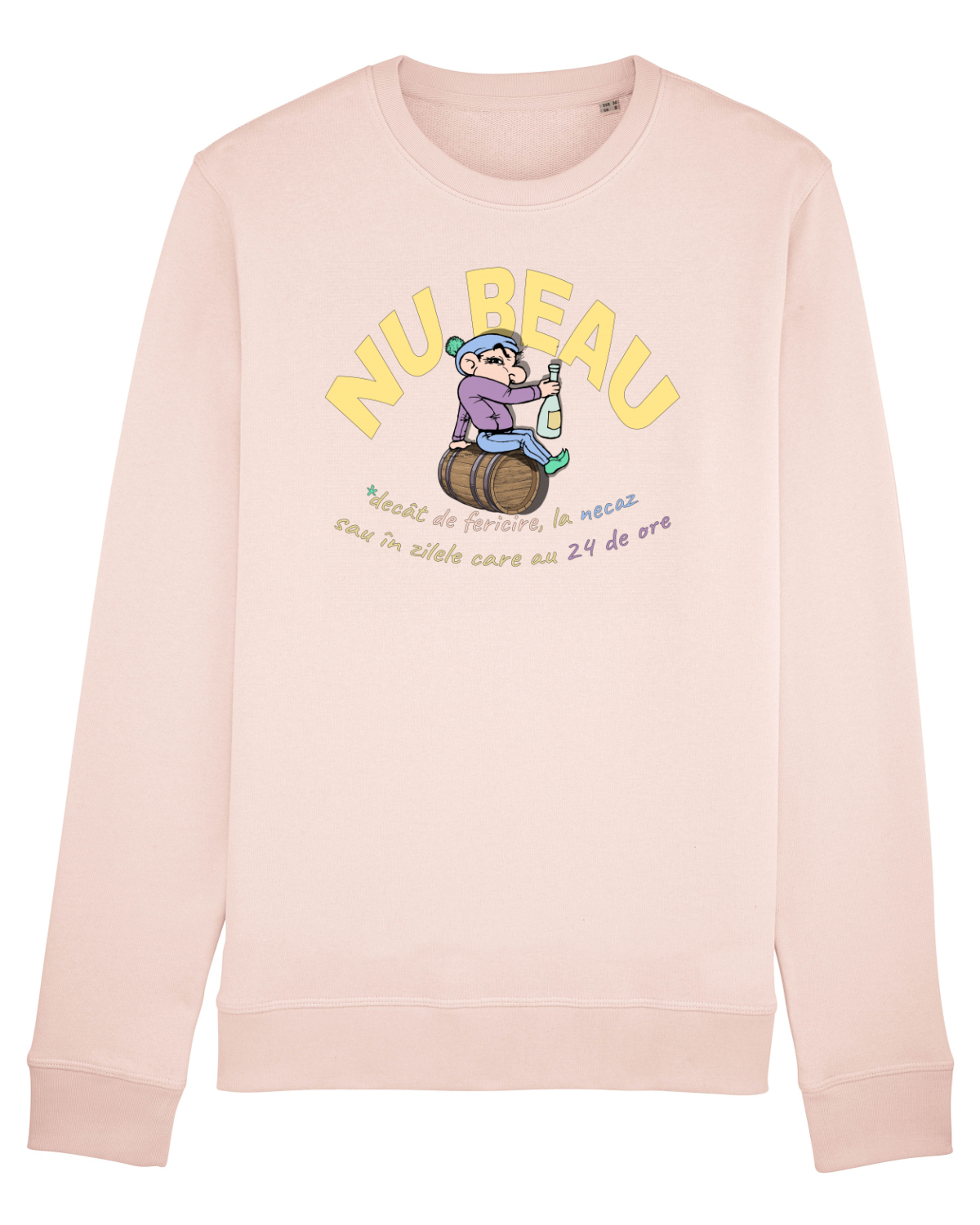 Bluză mânecă lungă Unisex Rise Candy Pink