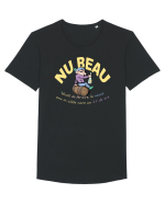 NU BEAU DECAT...de fericire, la necaz sau in zilele cu 24h Tricou mânecă scurtă guler larg Bărbat Skater