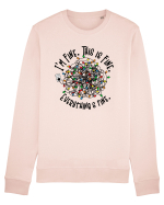 I'm Fine. This Is Fine. Everything Is Fine. Bluză mânecă lungă Unisex Rise
