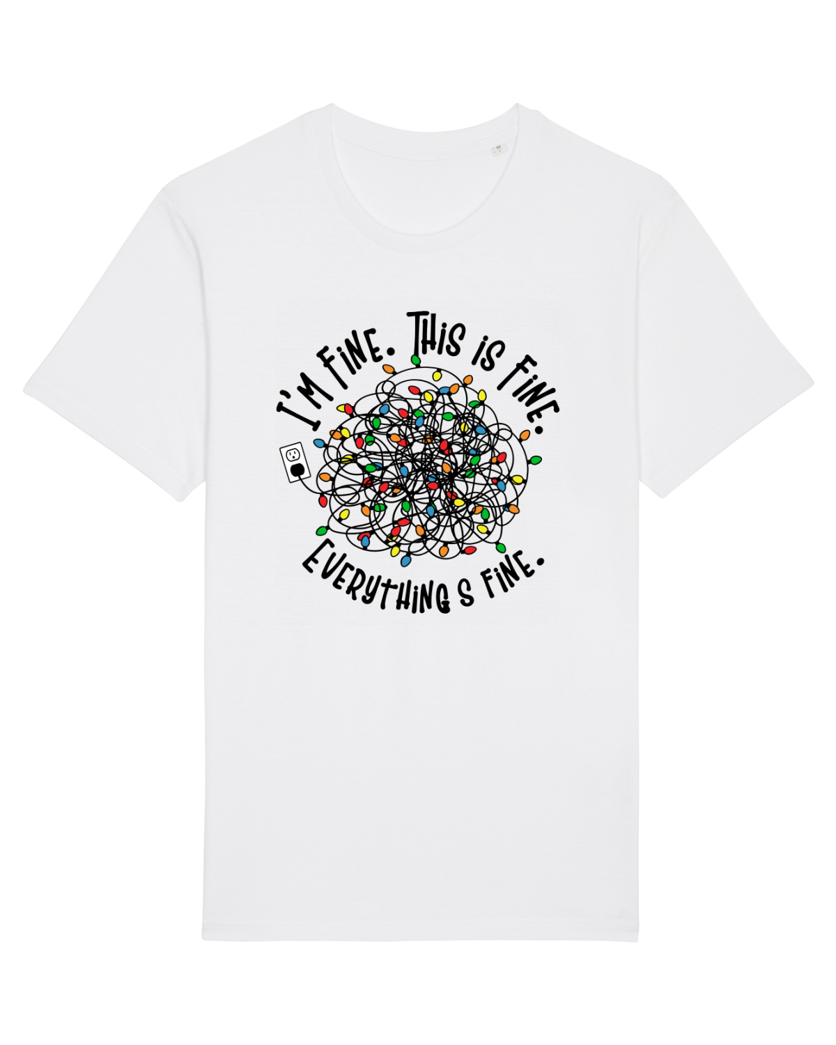 Tricou mânecă scurtă Unisex Rocker White