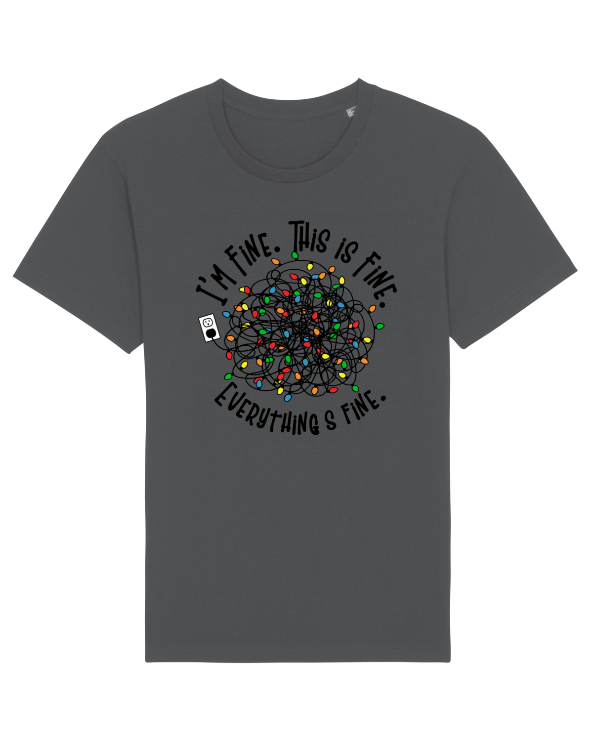 Tricou mânecă scurtă Unisex Rocker Anthracite