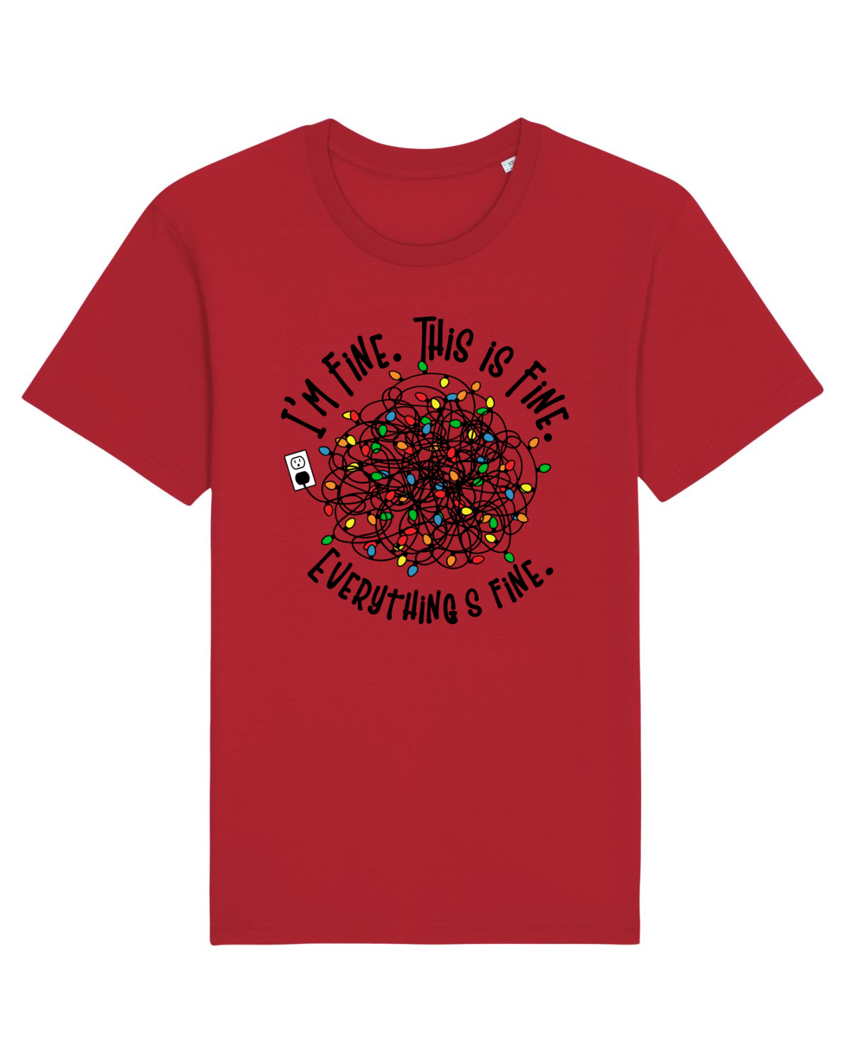 Tricou mânecă scurtă Unisex Rocker Red