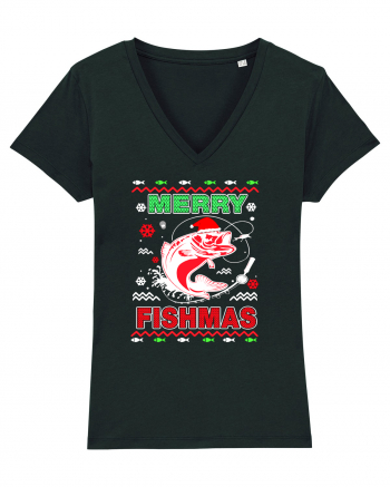 Merry Fishmas Ugly Black