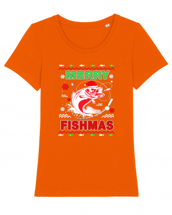 Merry Fishmas Ugly Bright Orange