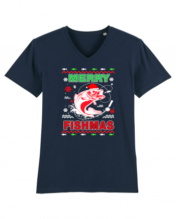 Merry Fishmas Ugly French Navy