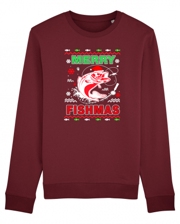 Merry Fishmas Ugly Burgundy